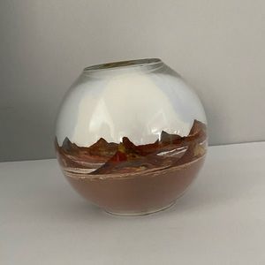 Vintage Painted Desert Sands paperweight - glass